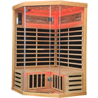 2-Person Canadian Hemlock FAR Infrared Indoor Sauna | 7 Carbon Heaters, Starlight Ceiling, 149°F
