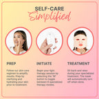 LED face mask, at-home LED facial mask, 6 light modes, 288 LED diodes, deluxe bundle