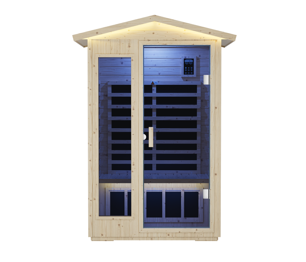 FAR Infrared Indoor Sauna | 6 Heating Plates, Bluetooth & Touchscreen Control