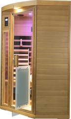 2-Person Low EMF FAR Infrared Red Cedar Indoor Sauna | 8 Heating Panels, 149°F, Bluetooth