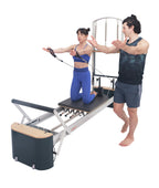 Fitkon™ Pro Plus Pilates Reformer with Aluminum Tower | Deluxe Indoor Home & Studio Bundle