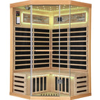 2-Person Canadian Hemlock FAR Infrared Indoor Sauna | 7 Carbon Heaters, Starlight Ceiling, 149°F