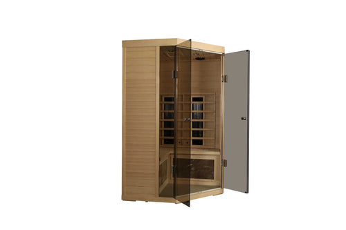 5-Person Hemlock FAR Infrared Indoor Sauna | Low-EMF Heat & Digital Controls