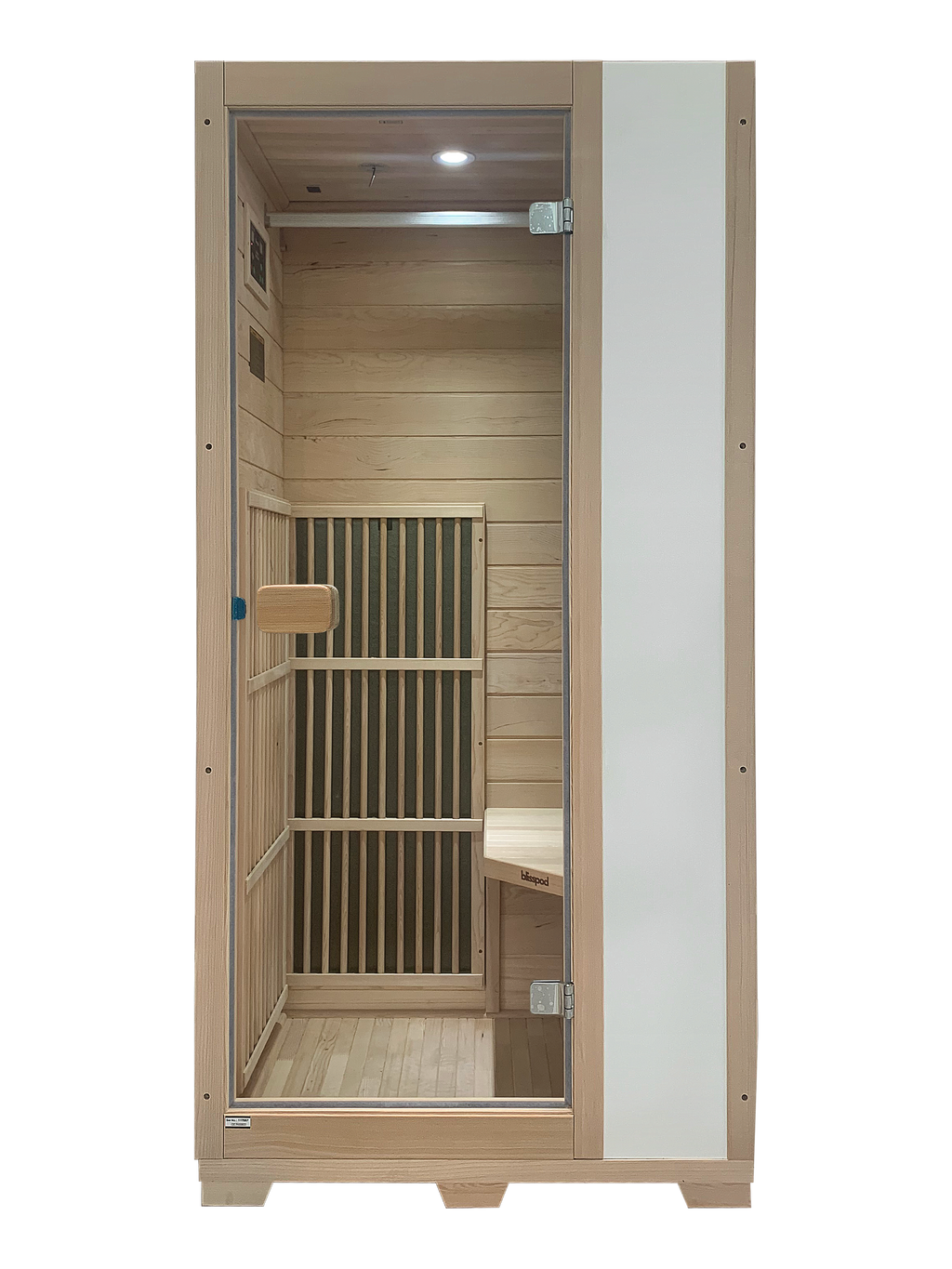 Blisspod Vienna 1-Person FAR Infrared Sauna | Canadian Hemlock, Very Low EMF, 140°F