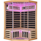 2-Person Canadian Hemlock FAR Infrared Indoor Sauna | 7 Carbon Heaters, Starlight Ceiling, 149°F