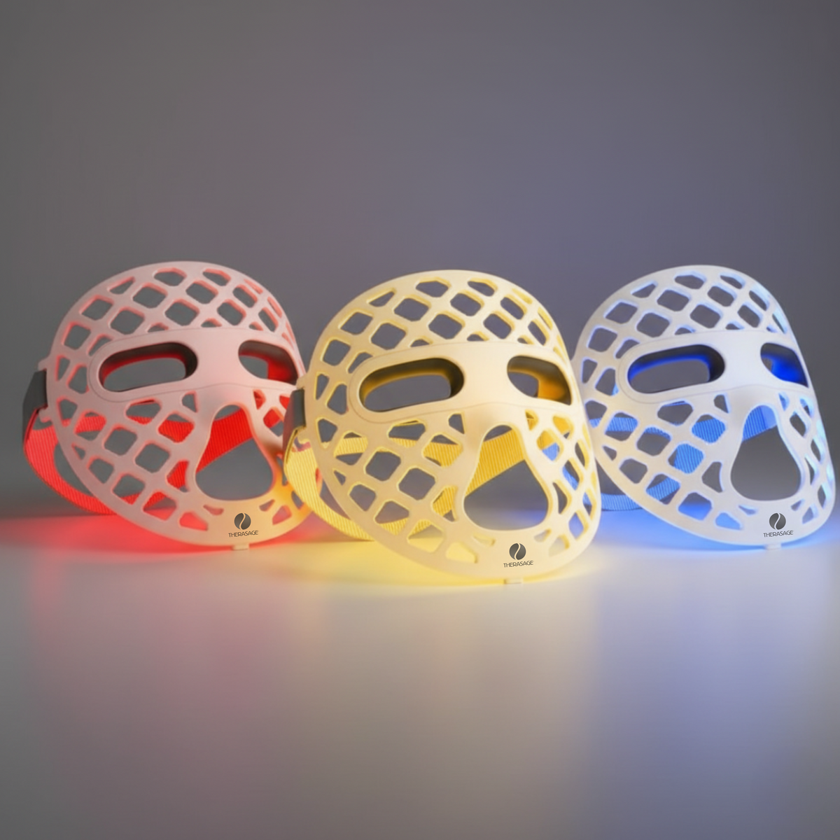 TheraGlow Mask2Go+™ LED Face Mask | Red, Near-Infrared, Blue & Yellow Light, Rechargeable