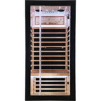 1-Person Hemlock Infrared Sauna | 7 Carbon Heaters, Starlight Ceiling, 149°F