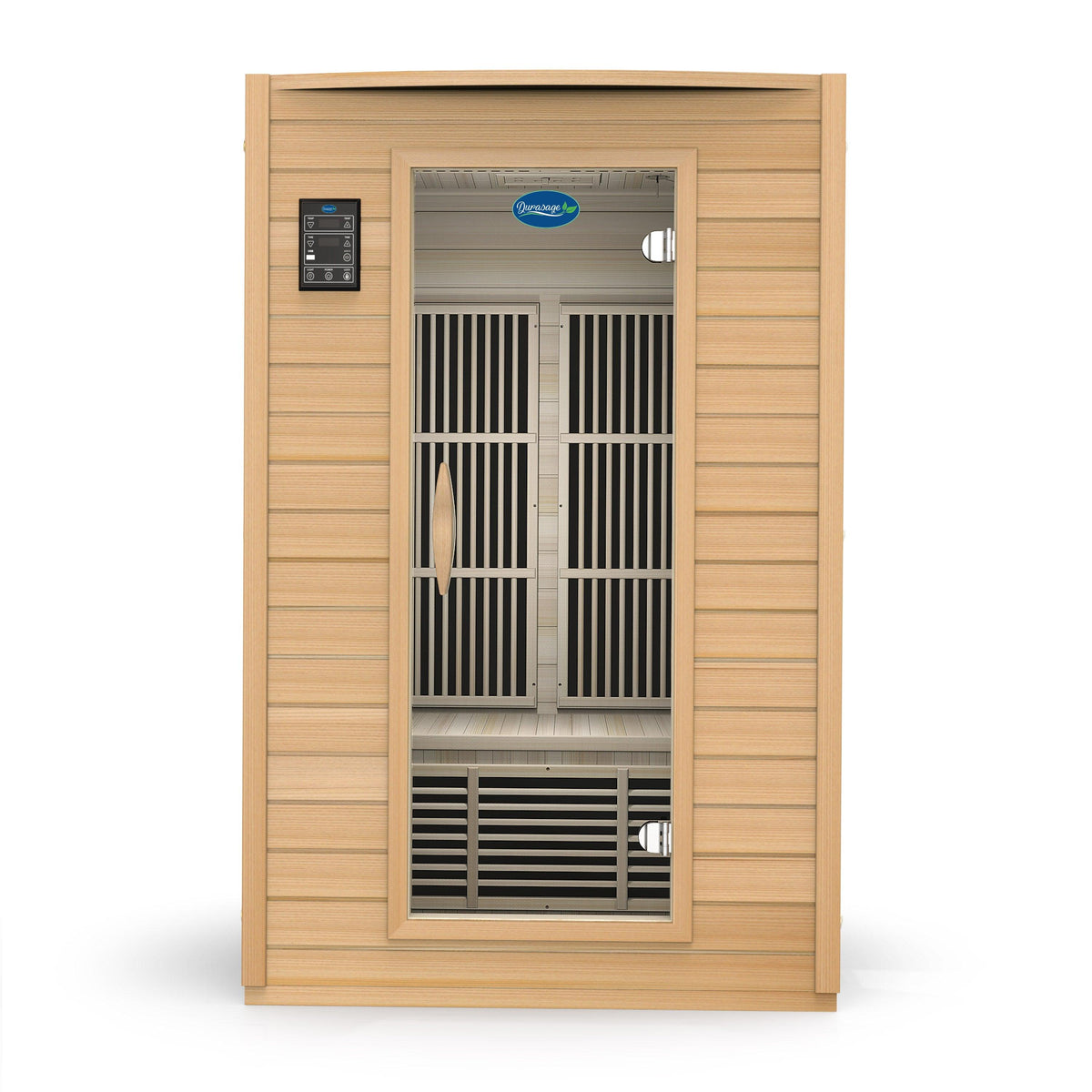 Durasage 2-Person FAR Infrared Indoor Sauna | Canadian Hemlock, 6 Carbon Heaters, 1700W