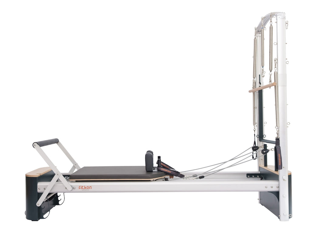 Fitkon™ Pro Plus Pilates Reformer with Aluminum Tower | Deluxe Indoor Home & Studio Bundle