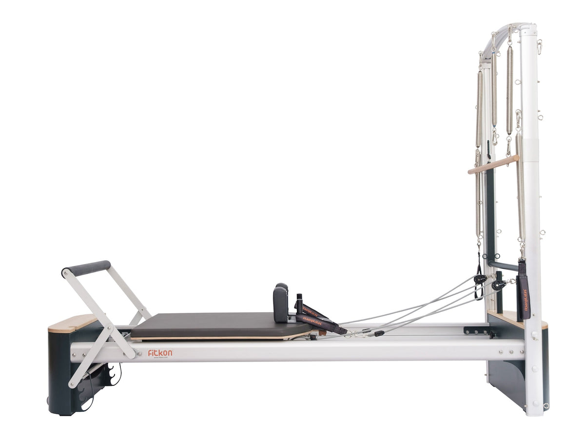 Fitkon™ Pro Plus Pilates Reformer with Aluminum Tower | Deluxe Indoor Home & Studio Bundle