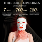 Revival Glow 7-Mode LED Face Mask with Facial Sheet Masks | 100 LED Beads, 625–850nm Light Modes