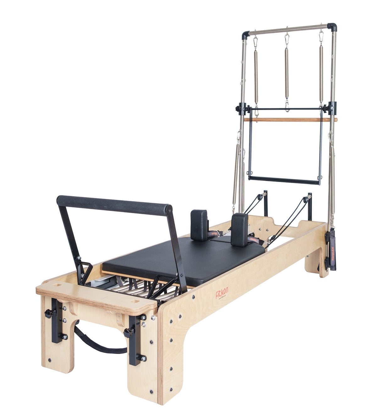 Fitkon™ Powerhouse Plus Pilates Reformer with Stainless Steel Tower & Mat Converter
