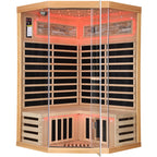 2-Person Canadian Hemlock FAR Infrared Indoor Sauna | 7 Carbon Heaters, Starlight Ceiling, 149°F