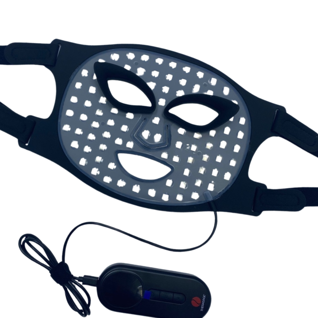 TheraGlow Mask2Go™ 8-Mode Red Light & Infrared LED Face Mask