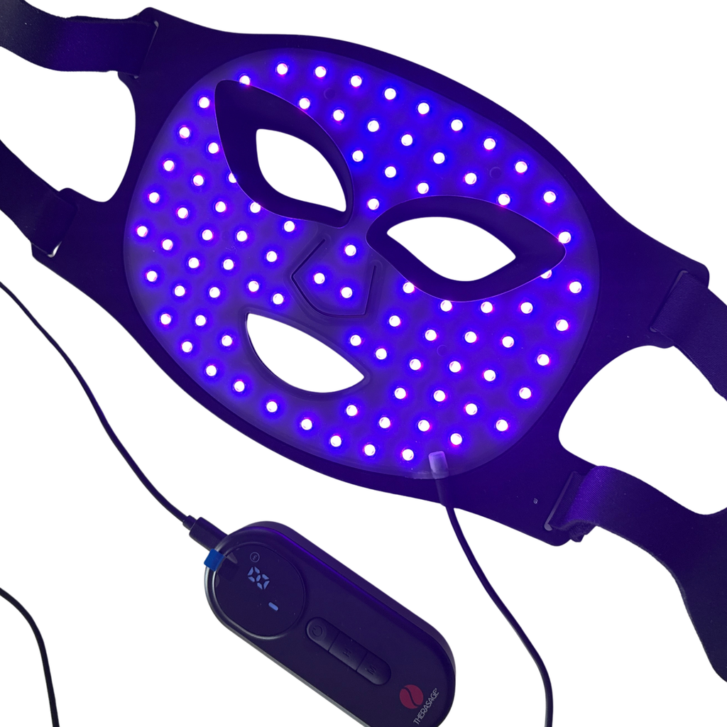 TheraGlow Mask2Go™ 8-Mode Red Light & Infrared LED Face Mask