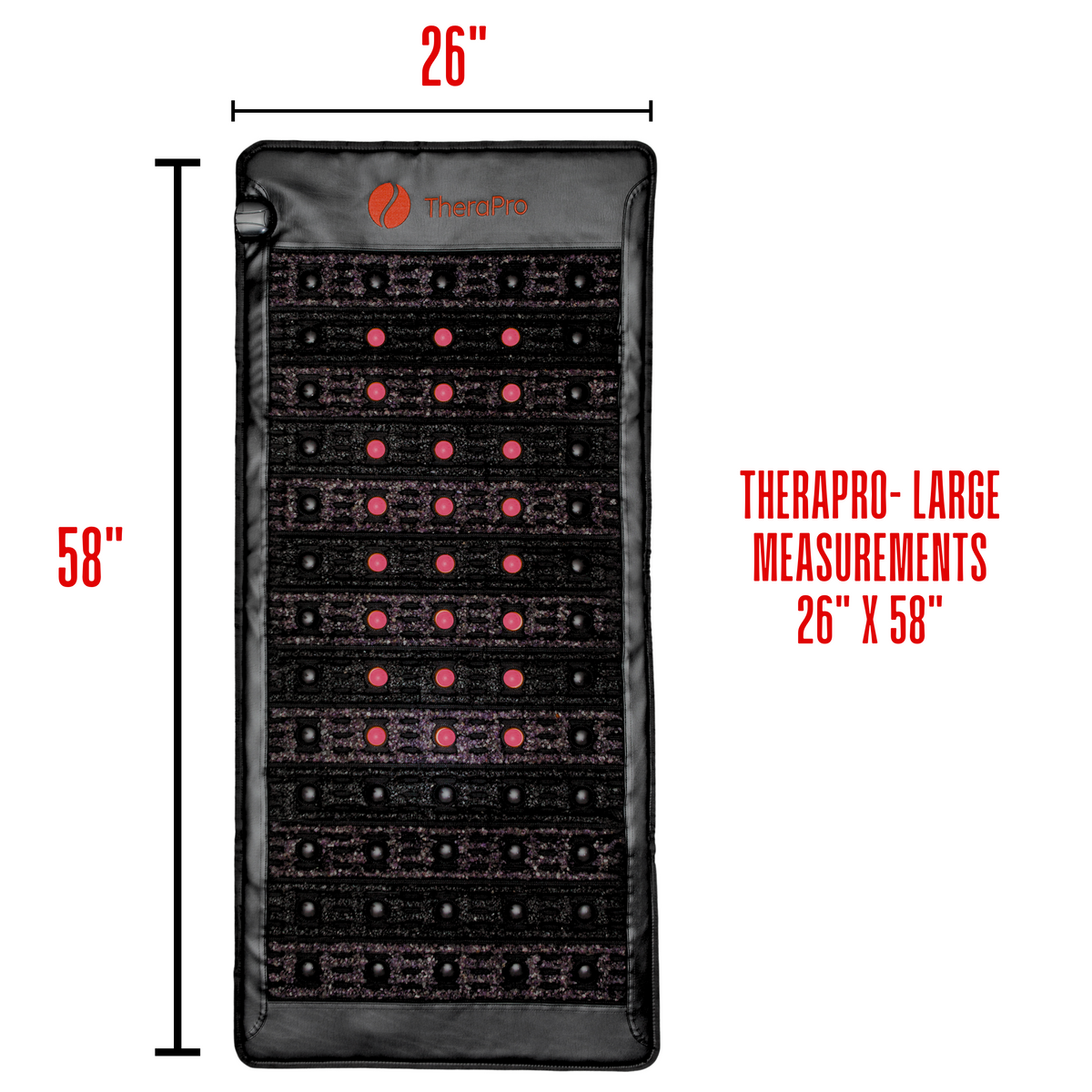 TheraPro™ PEMF, Infrared & Red Light Pad – Large | 58" × 26" Full-Body Gemstone Pad