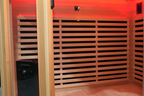 Blisspod I Vienna RED I All-In-One - Full Spectrum + Red Light Therapy I Indoor Corner Premium Sauna I 4-5 Person