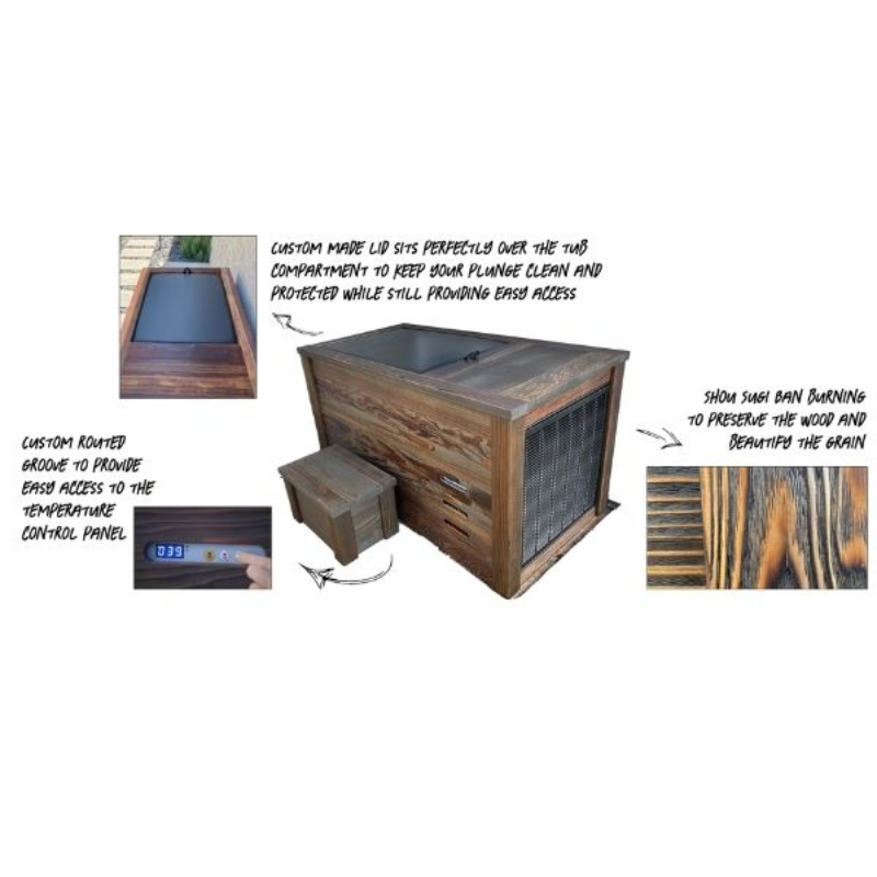 Kooru 1-Person Redwood Cold Plunge Tub | Chiller + Ozone System
