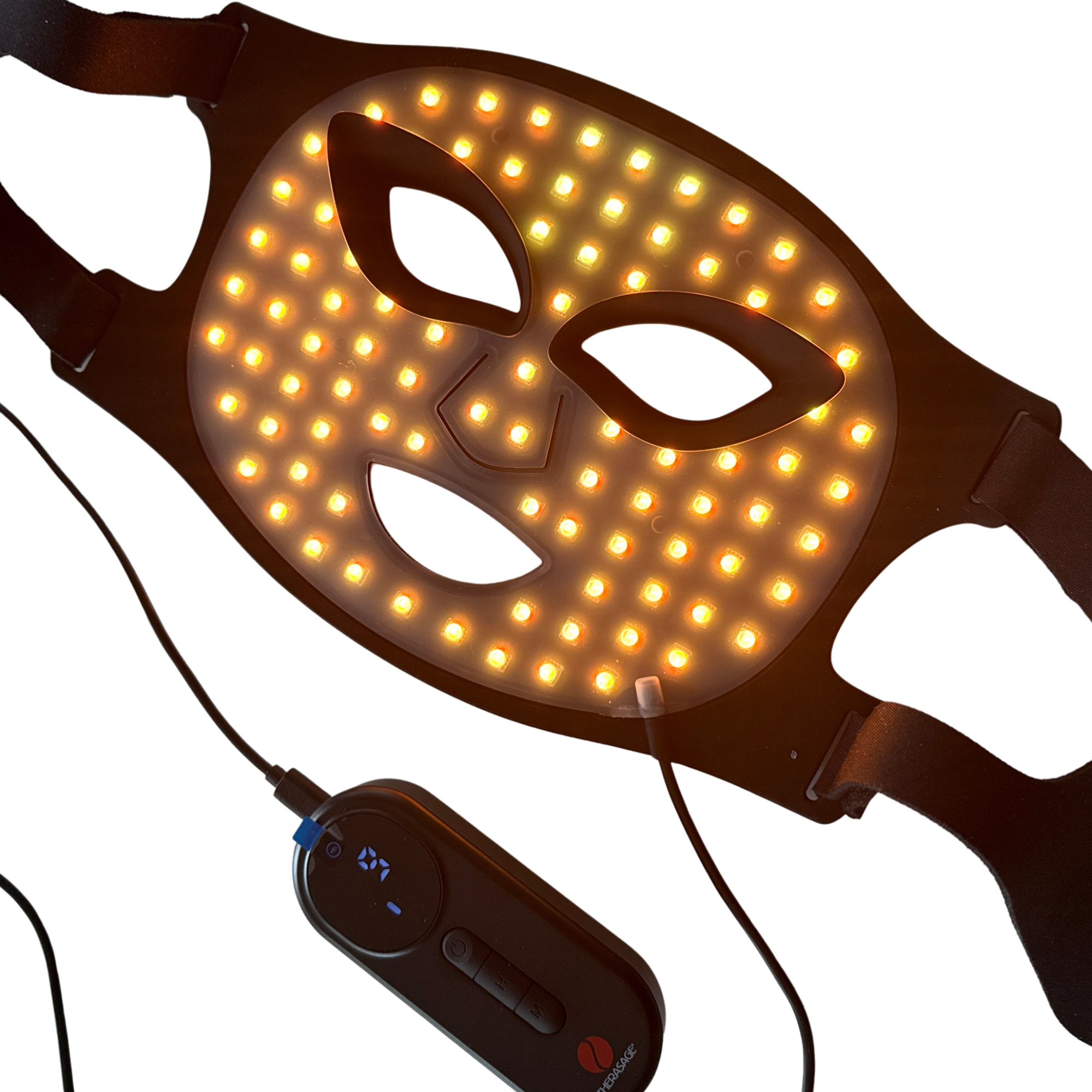 TheraGlow Mask2Go™ 8-Mode Red Light & Infrared LED Face Mask