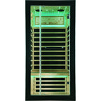 1-Person Hemlock Infrared Sauna | 7 Carbon Heaters, Starlight Ceiling, 149°F