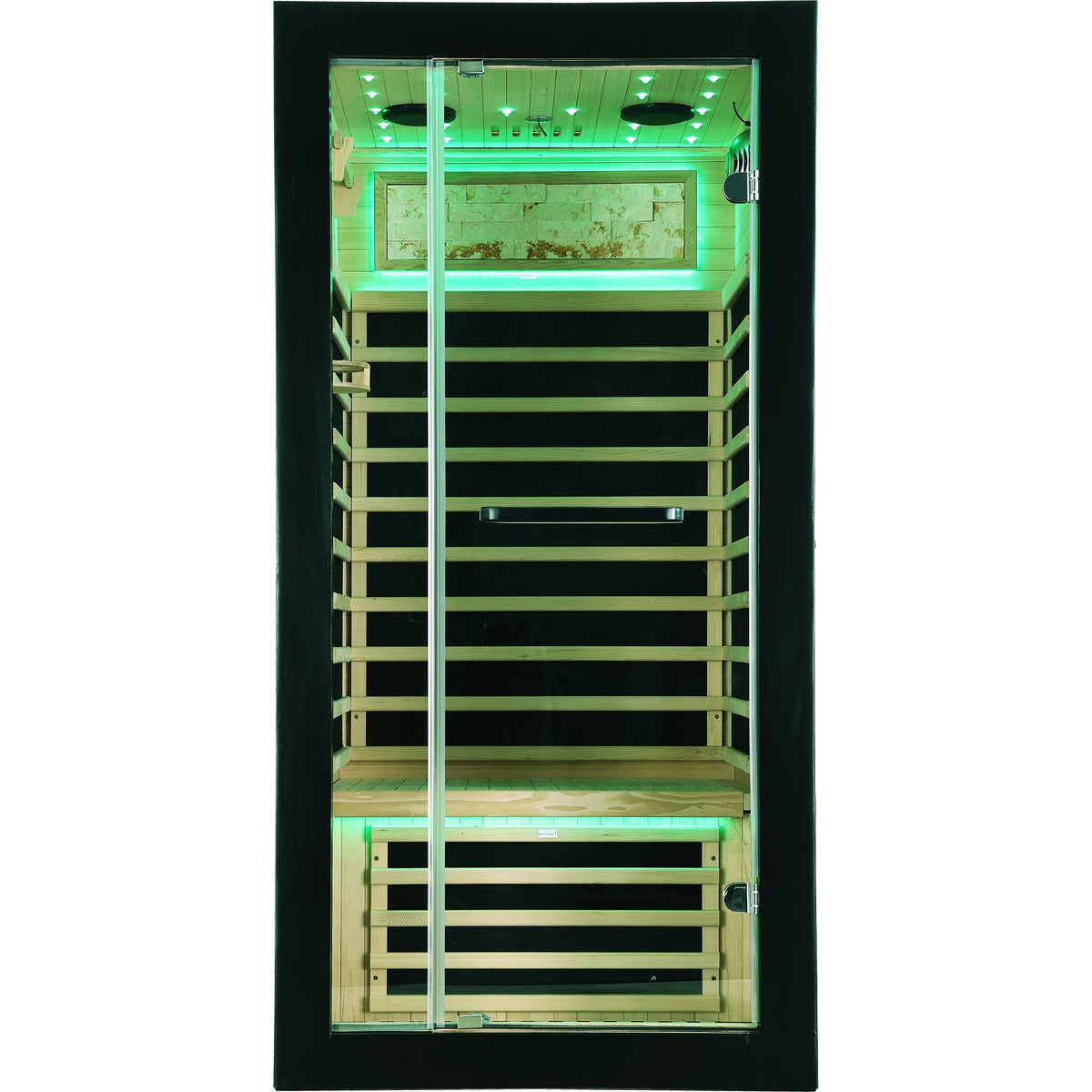 1-Person Hemlock Infrared Sauna | 7 Carbon Heaters, Starlight Ceiling, 149°F