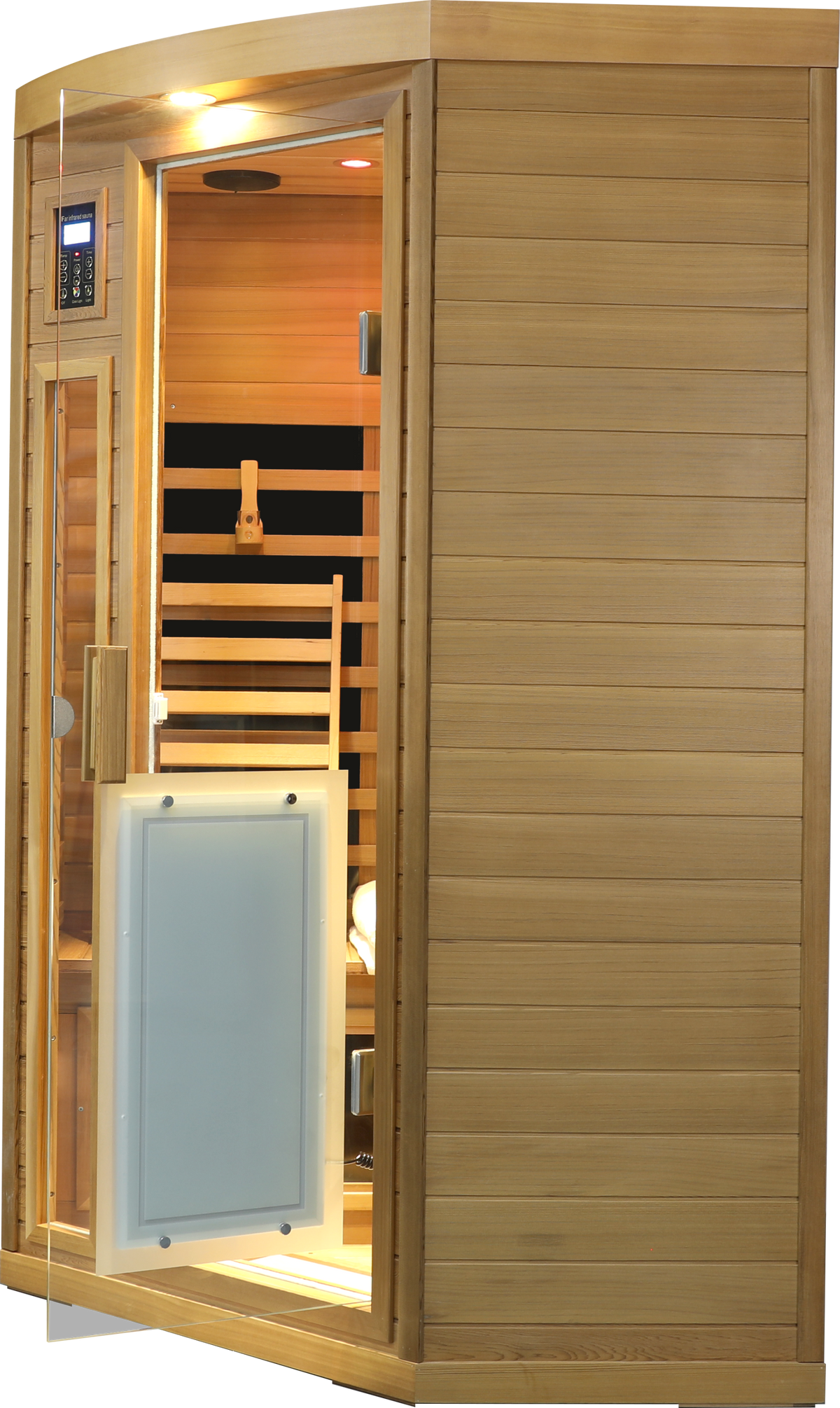 2-Person Low EMF FAR Infrared Red Cedar Indoor Sauna | 8 Heating Panels, 149°F, Bluetooth