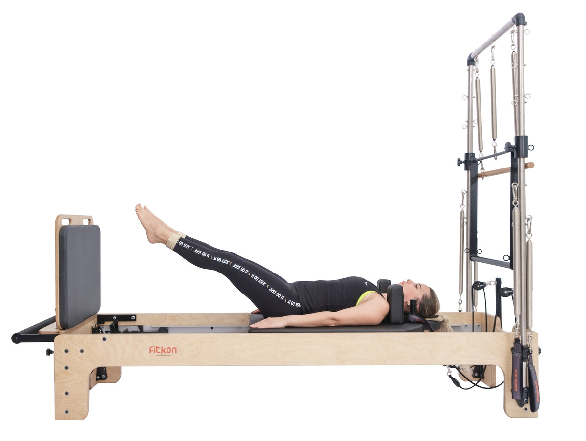 Fitkon™ Powerhouse Plus Pilates Reformer with Stainless Steel Tower & Mat Converter
