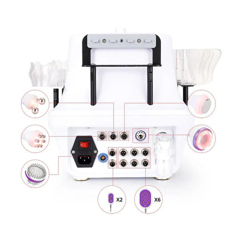 BRÜUN 10 in 1 Cavitation Machine Cellulite Removal Radio Frequency Body Sculpting RF Facial Skin Care Beauty Equipment for Beauty Studio & Home Use