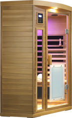 2-Person Low EMF FAR Infrared Red Cedar Indoor Sauna | 8 Heating Panels, 149°F, Bluetooth