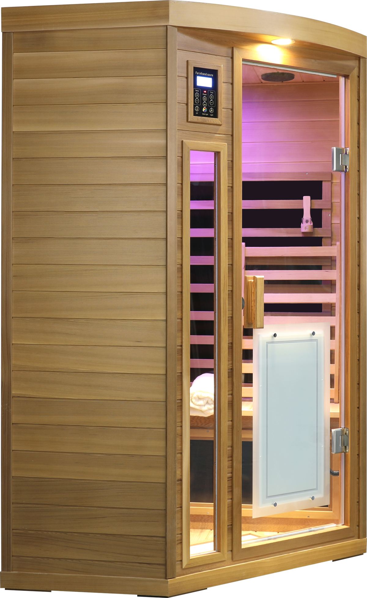 2-Person Low EMF FAR Infrared Red Cedar Indoor Sauna | 8 Heating Panels, 149°F, Bluetooth