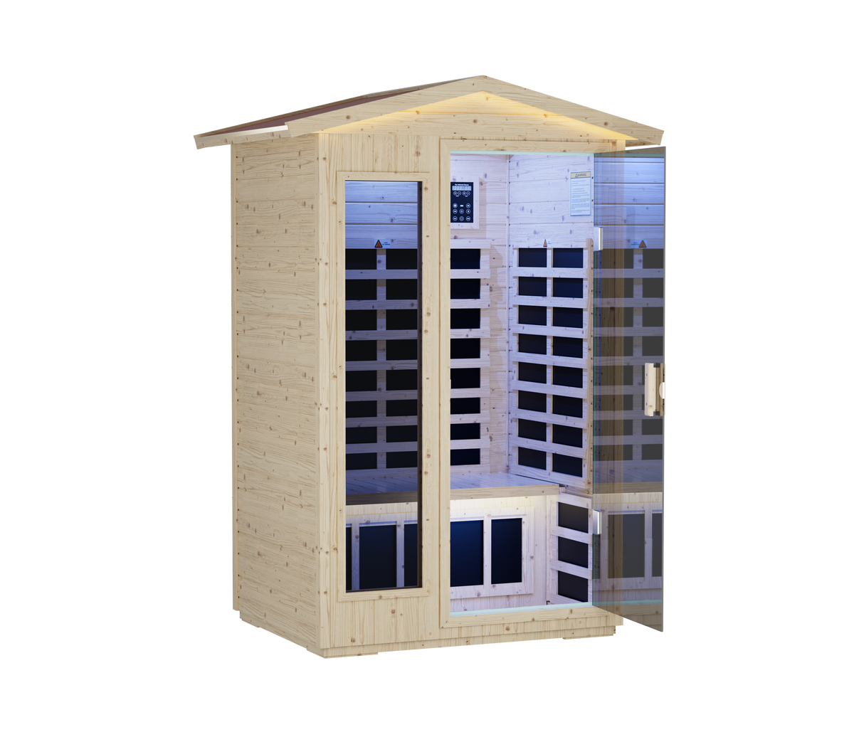 FAR Infrared Indoor Sauna | 6 Heating Plates, Bluetooth & Touchscreen Control