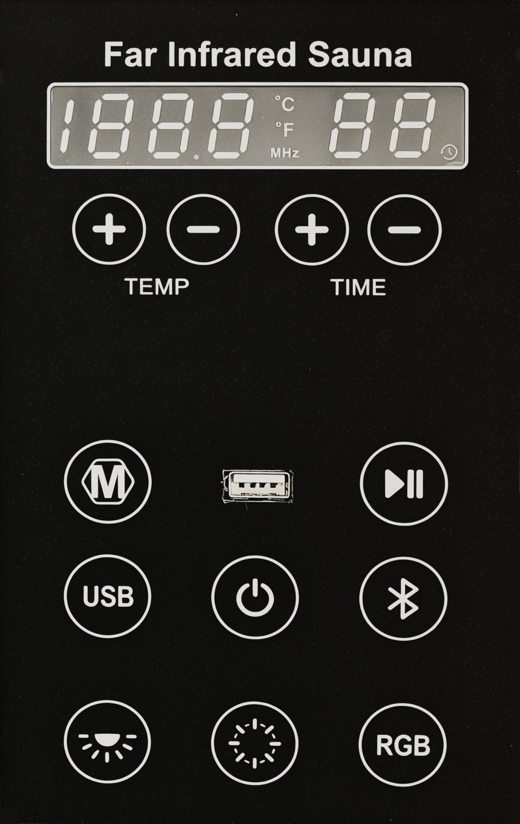 FAR Infrared Indoor Sauna | 6 Heating Plates, Bluetooth & Touchscreen Control