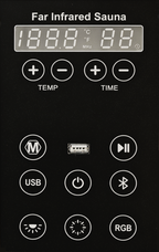 FAR Infrared Indoor Sauna | 6 Heating Plates, Bluetooth & Touchscreen Control