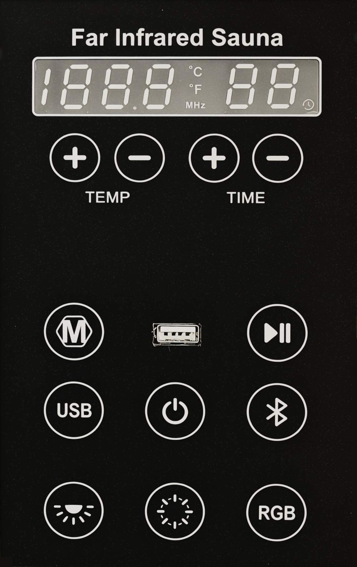 FAR Infrared Indoor Sauna | 6 Heating Plates, Bluetooth & Touchscreen Control