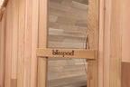 Blisspod Prague 2–4 Person Canadian Red Cedar Outdoor Barrel Sauna | Steam Heater + Full Glass Back