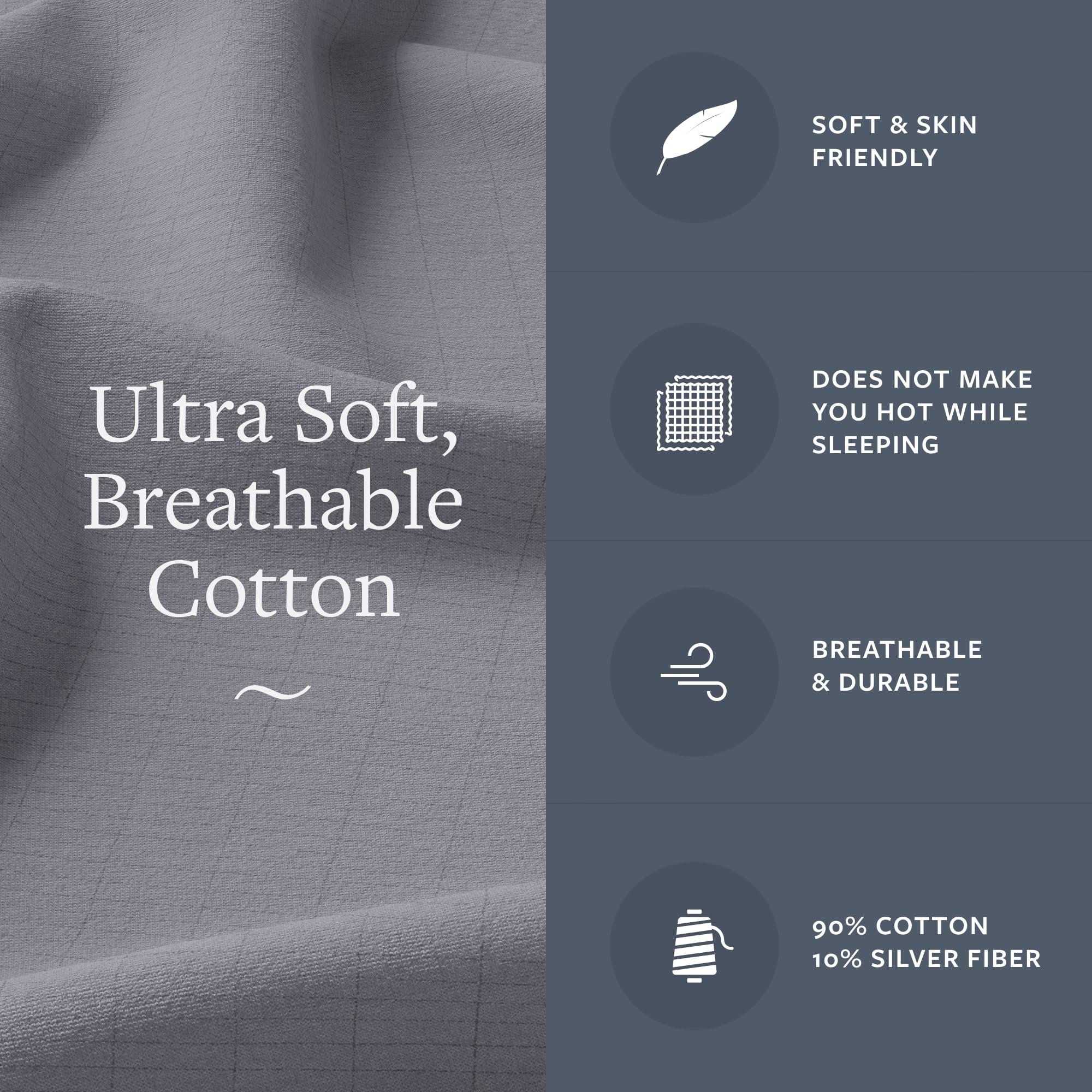 GroundLuxe Luxury Grounding Pillowcase (Organic Cotton)