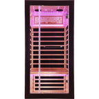 1-Person Hemlock Infrared Sauna | 7 Carbon Heaters, Starlight Ceiling, 149°F