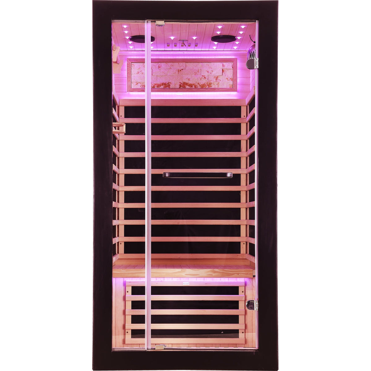 1-Person Hemlock Infrared Sauna | 7 Carbon Heaters, Starlight Ceiling, 149°F