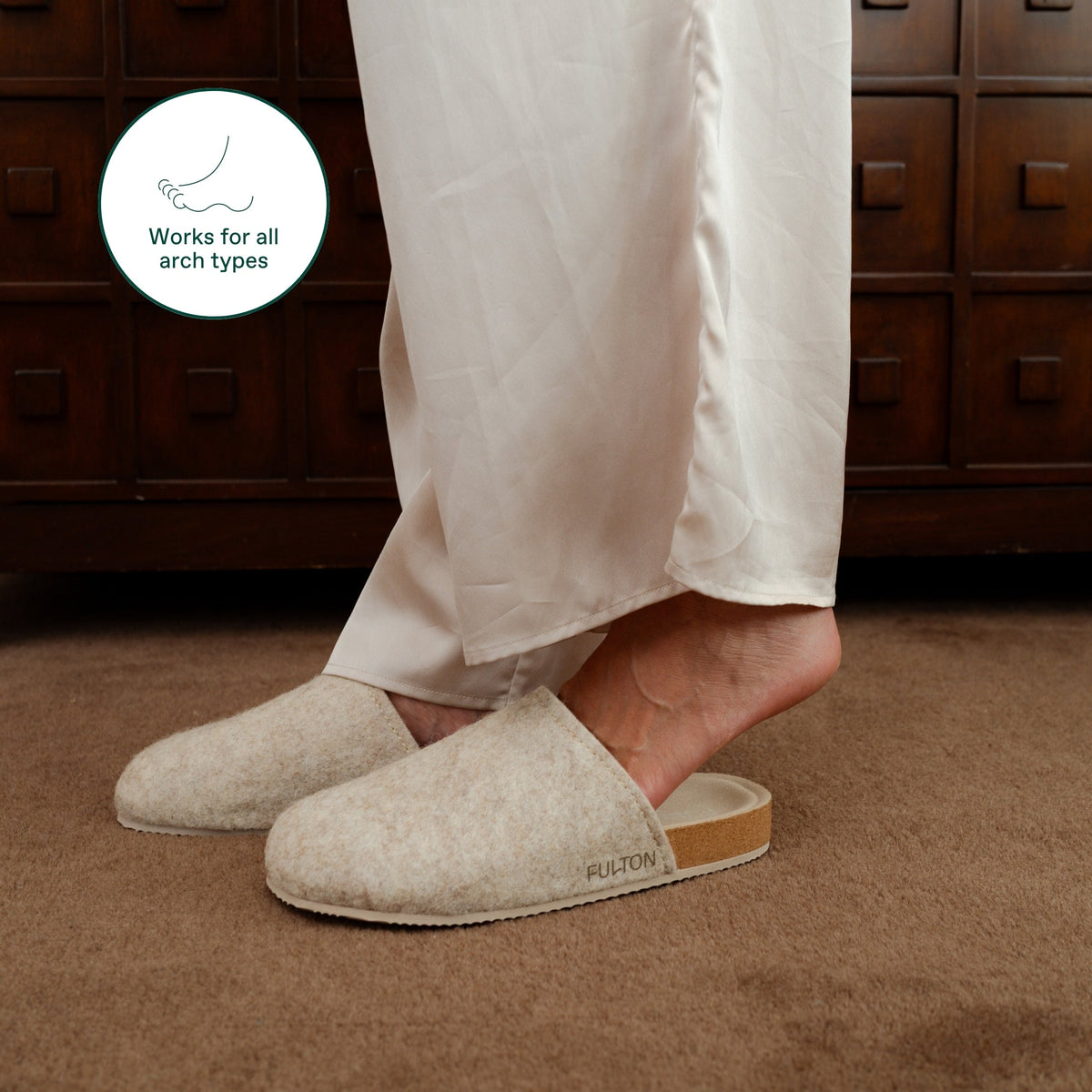 Cork Footbed House Shoe | Arch-Support Indoor Slipper for Women & Men