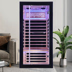 1-Person Hemlock Infrared Sauna | 7 Carbon Heaters, Starlight Ceiling, 149°F