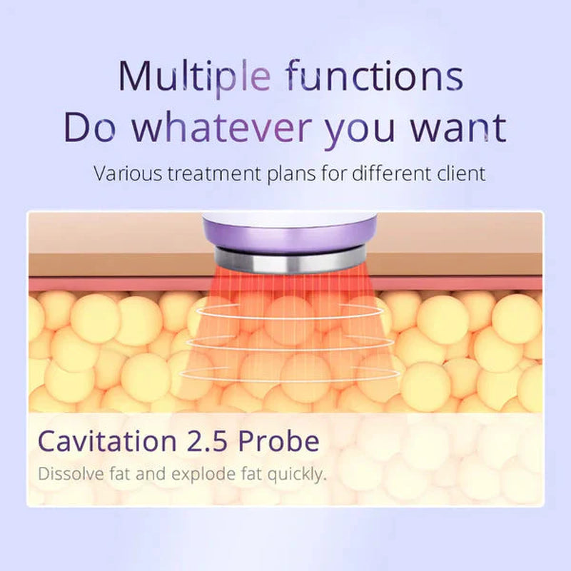 BRÜUN 10 in 1 Cavitation Machine Cellulite Removal Radio Frequency Body Sculpting RF Facial Skin Care Beauty Equipment for Beauty Studio & Home Use