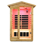 Two Person Far Infrared Old Fir Outdoor Sauna Room