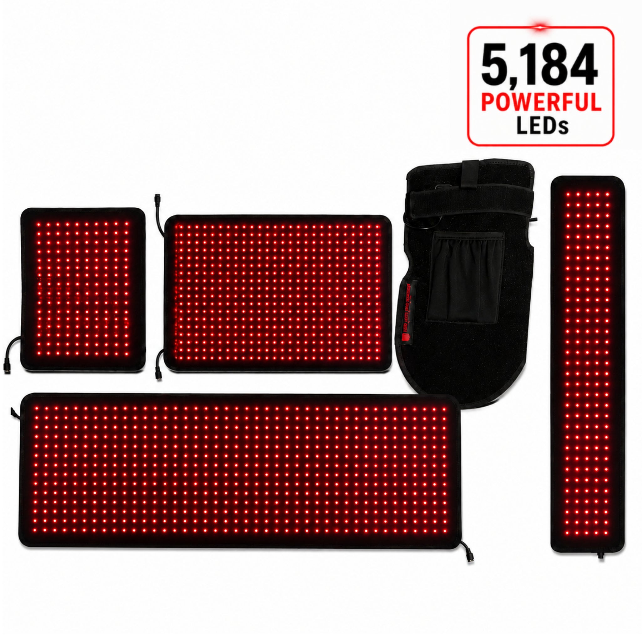 Red Light Pain Relief Kit – 5 Powerful Devices for Full-Body Relief- 5,184 Total LEDs