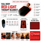 Red Light Therapy Blanket – Full Body Coverage | 660nm + 850nm Dual Wavelengths | 13,536 LEDs ___ OUT OF STOCK UNTIL 8/15/2026 PRE-ORDER AND SAVE 15% email info@RedLightProDevices.com for code