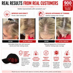 Red Light Therapy Hat | 900 Powerful LEDs | Full Scalp Coverage | 5 Wavelengths | Includes 12V Car Adapter