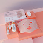 LED face mask, at-home LED facial mask, 6 light modes, 288 LED diodes, deluxe bundle