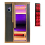 Blisspod Bergen 2-Person Full Spectrum Infrared Sauna with Red Light Panel | Canadian Hemlock | Low EMF | Indoor