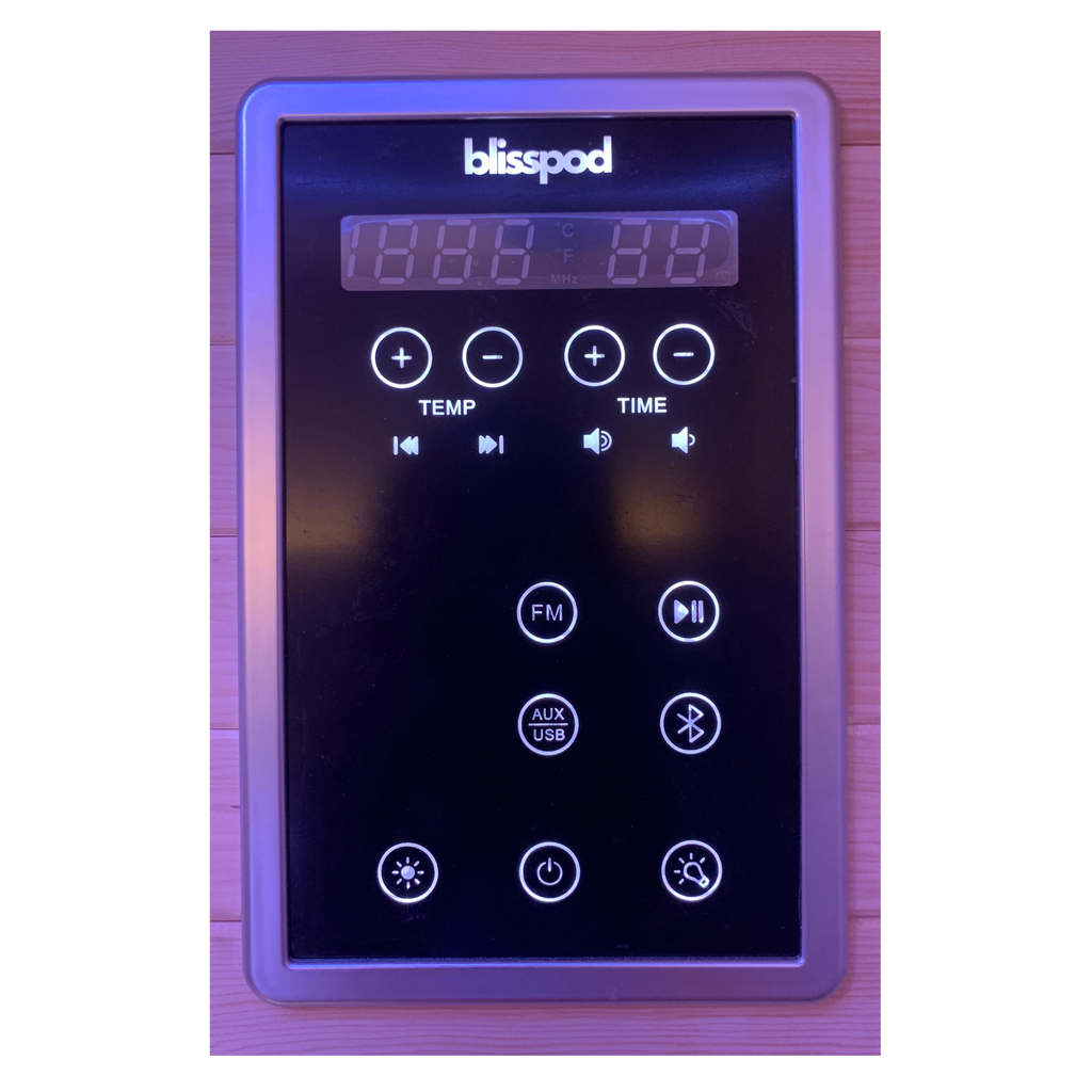 Blisspod Bergen 2-Person Full Spectrum Infrared Sauna with Red Light Panel | Canadian Hemlock | Low EMF | Indoor