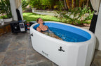 RevX Deluxe 2-Person Inflatable Cold Plunge Tub | High-Grade PVC Drop-Stitch Indoor/Outdoor Ice-Ready Tub