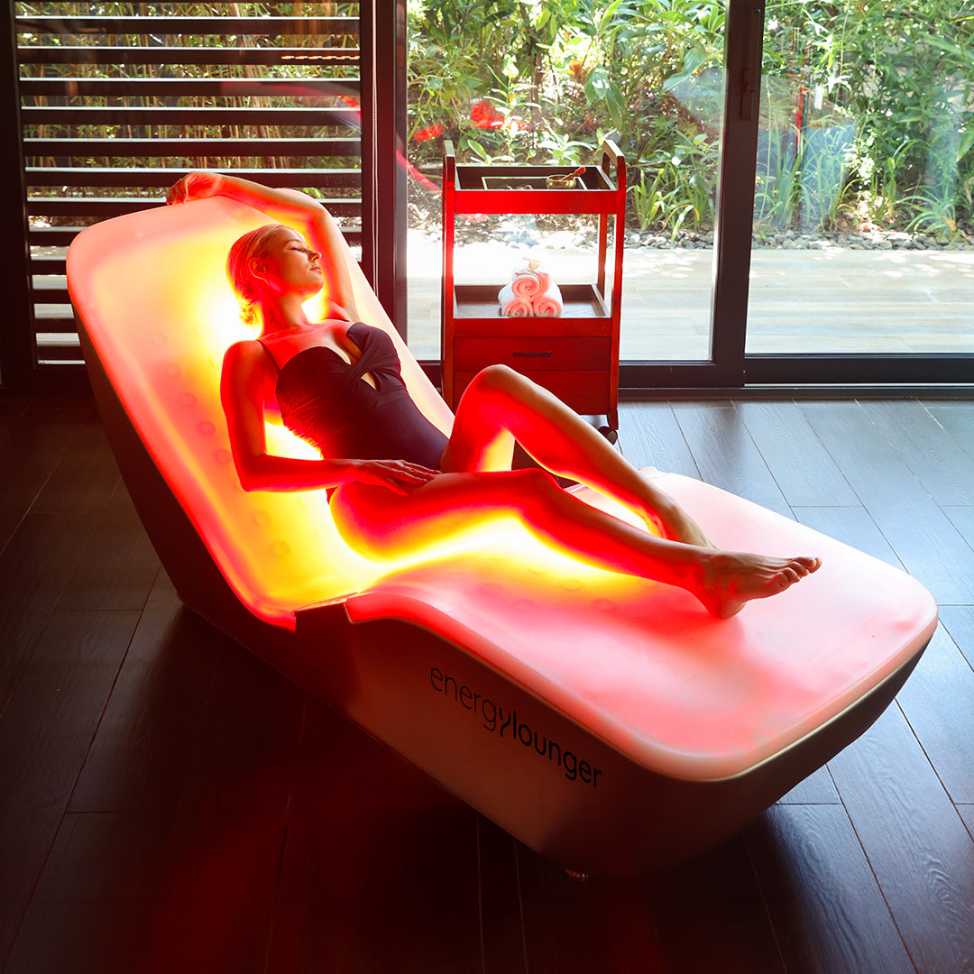 EnergyLounger Full-Body Red & Near-Infrared Light Wellness System + EnergyLounger Blanket